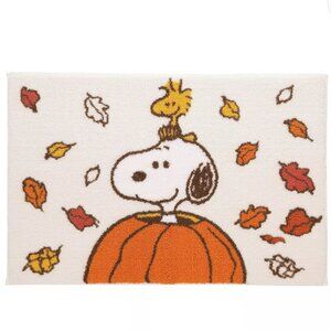 Fall Peanuts Snoopy & Woodstock Pumpkin 20" x 30" Throw Rug